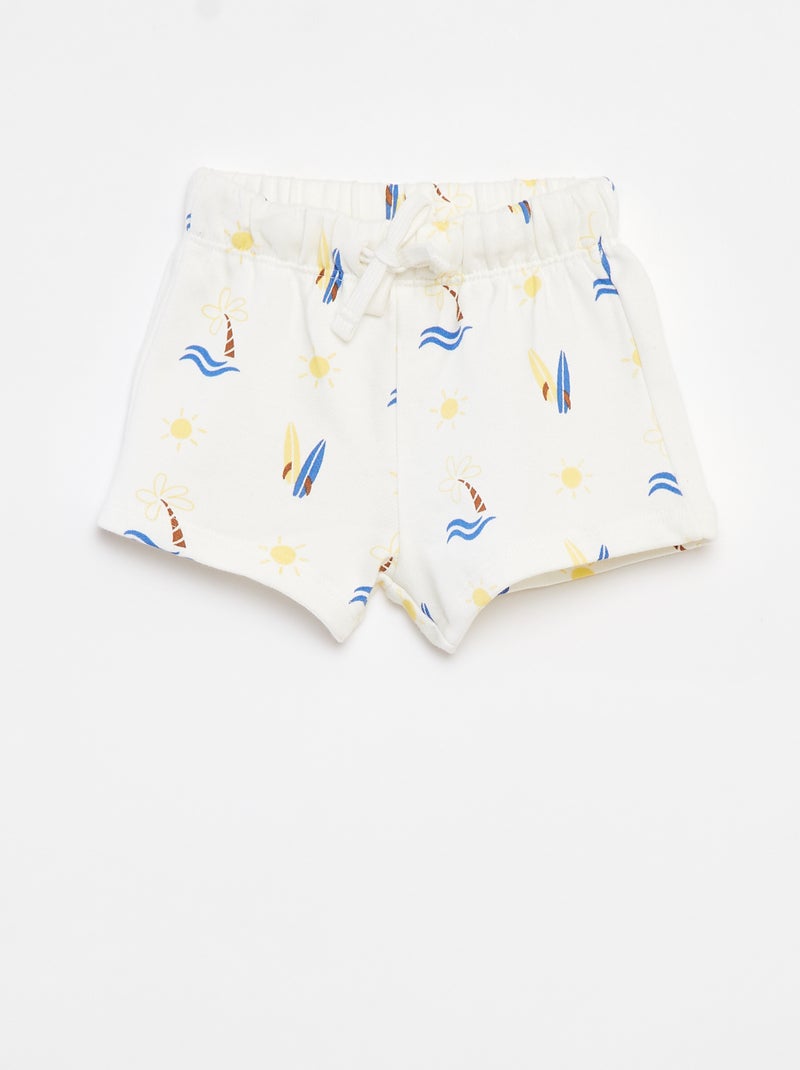 Set di 2 shorts con cordoncini BIANCO - Kiabi