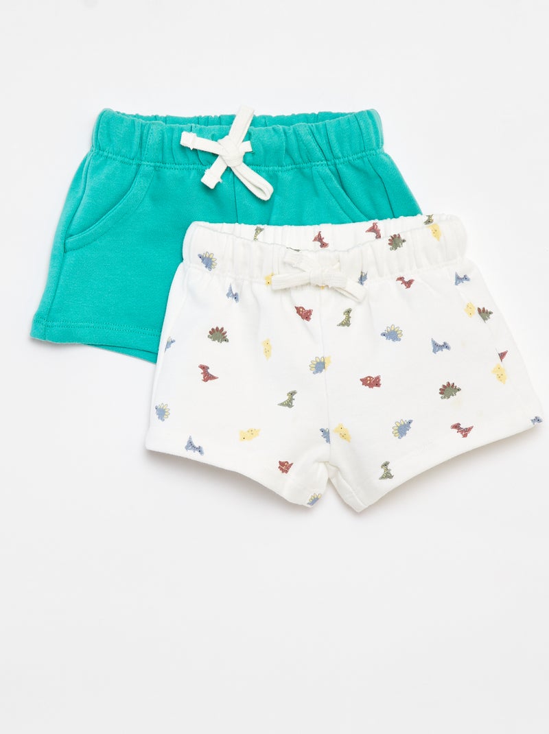 Set di 2 shorts con cordoncini BIANCO - Kiabi