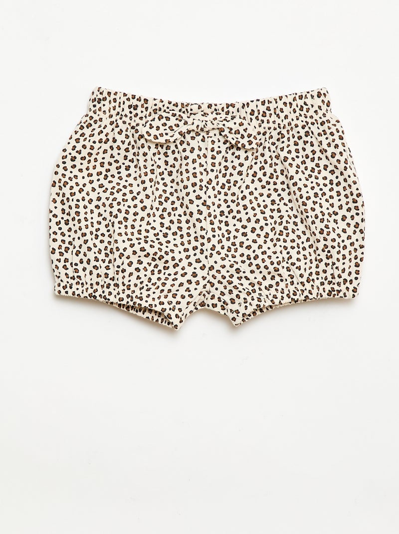 Set di 2 shorts con fiocchi fantasia Beige - Kiabi