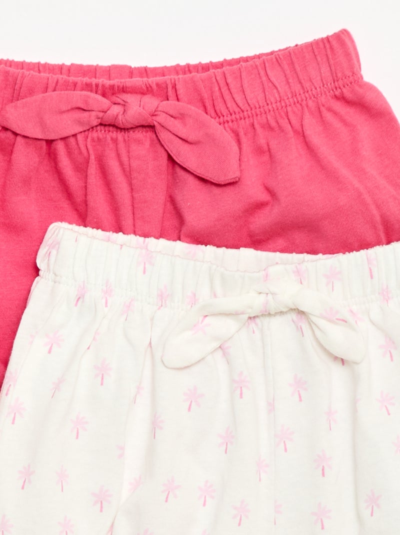 Set di 2 shorts con fiocchi fantasia Bianco - Kiabi
