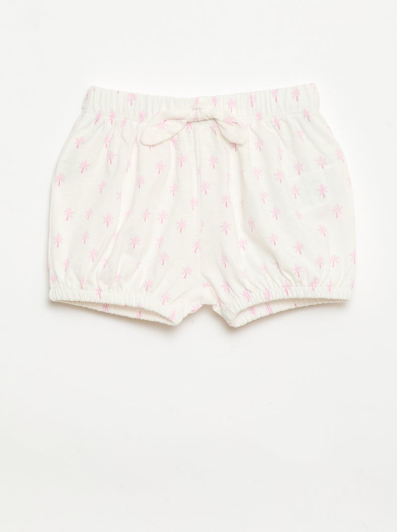 Set di 2 shorts con fiocchi fantasia Bianco - Kiabi