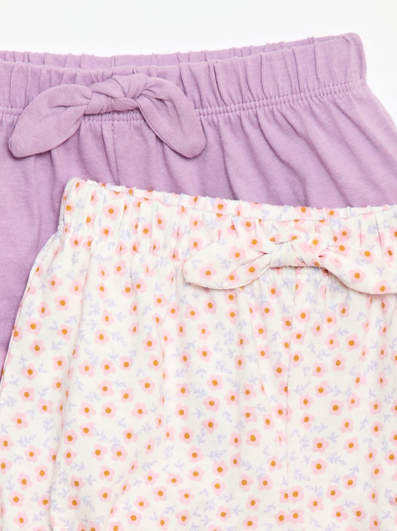 Set di 2 shorts con fiocchi fantasia Bianco - Kiabi