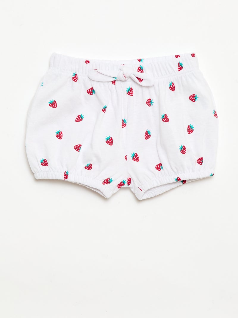 Set di 2 shorts con fiocchi fantasia Bianco - Kiabi