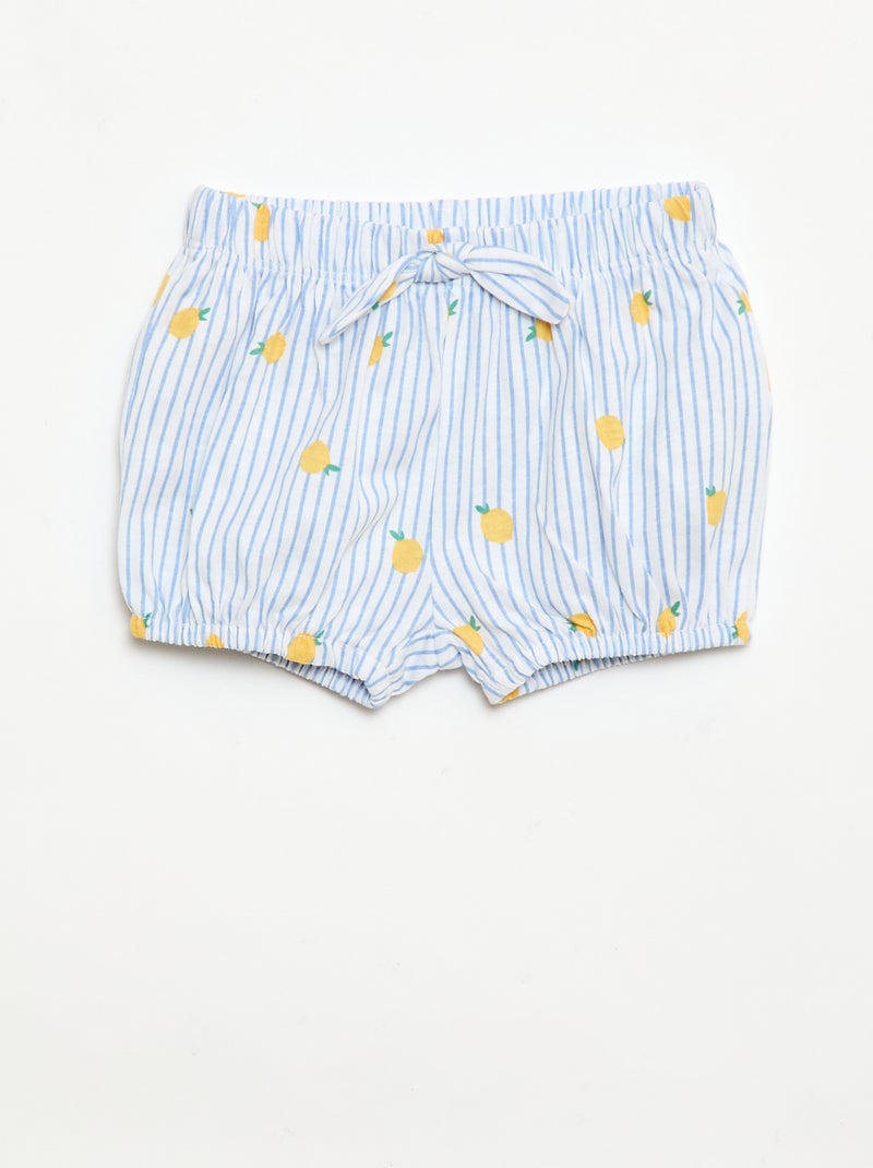 Set di 2 shorts con fiocchi fantasia Blu - Kiabi