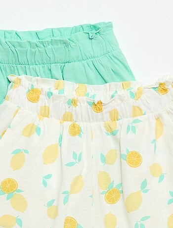 Set di 2 shorts con vita elasticizzata