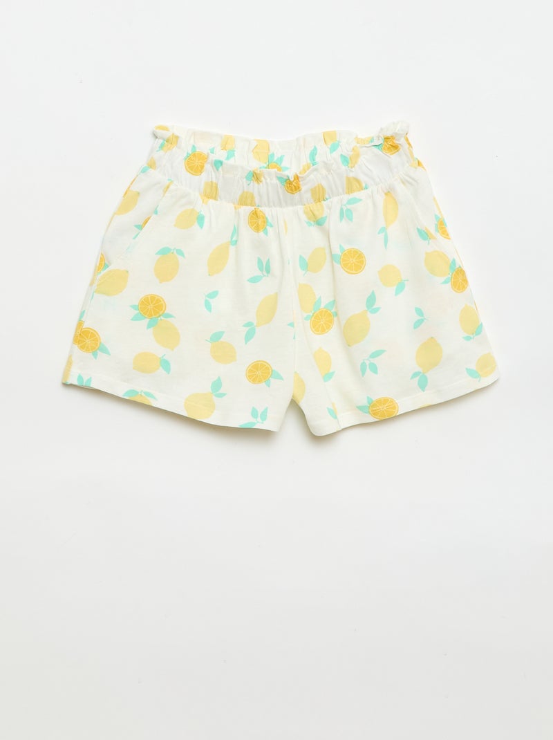 Set di 2 shorts con vita elasticizzata Bianco - Kiabi