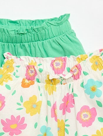 Set di 2 shorts con vita elasticizzata