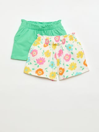 Set di 2 shorts con vita elasticizzata
