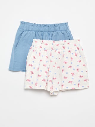 Set di 2 shorts con vita elasticizzata