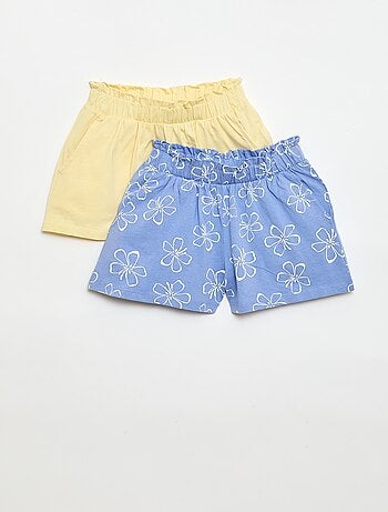 Set di 2 shorts con vita elasticizzata