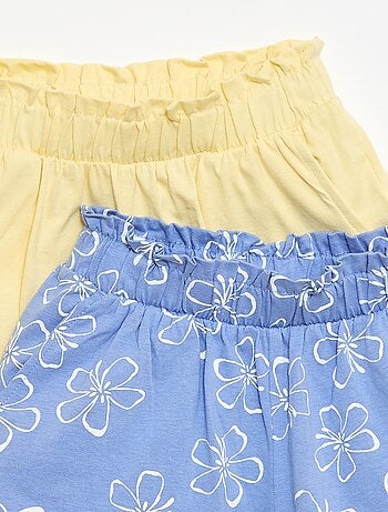 Set di 2 shorts con vita elasticizzata