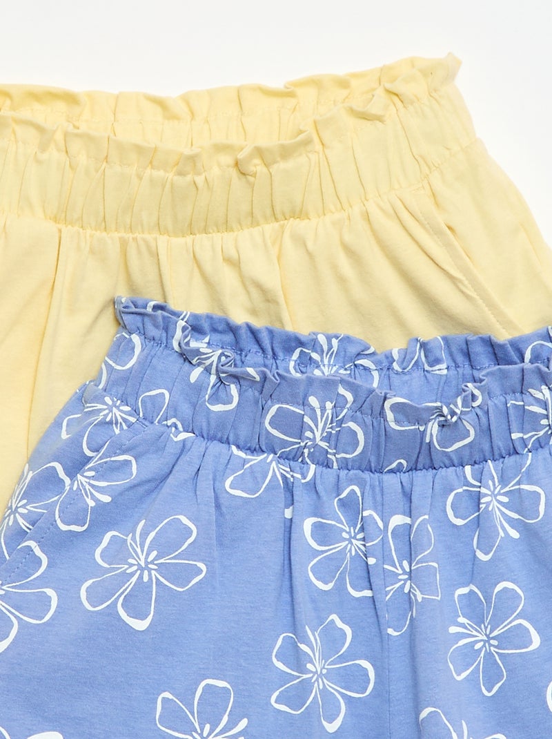 Set di 2 shorts con vita elasticizzata Blu - Kiabi