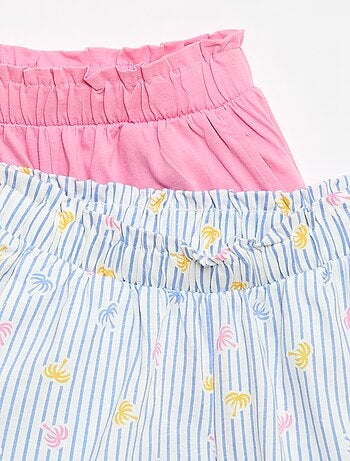 Set di 2 shorts con vita elasticizzata