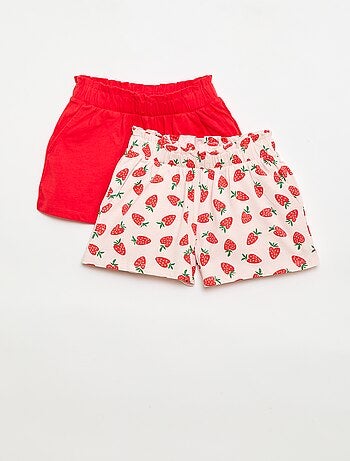 Set di 2 shorts con vita elasticizzata
