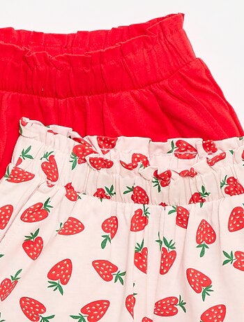 Set di 2 shorts con vita elasticizzata