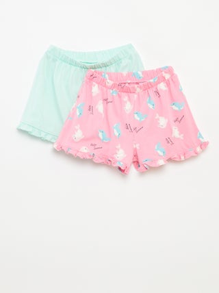 Set di 2 shorts con volant