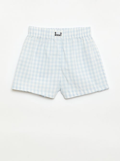 Set di 2 shorts da notte in popeline di cotone - Kiabi