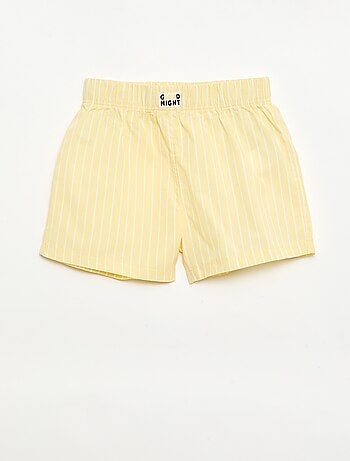 Set di 2 shorts da notte in popeline di cotone