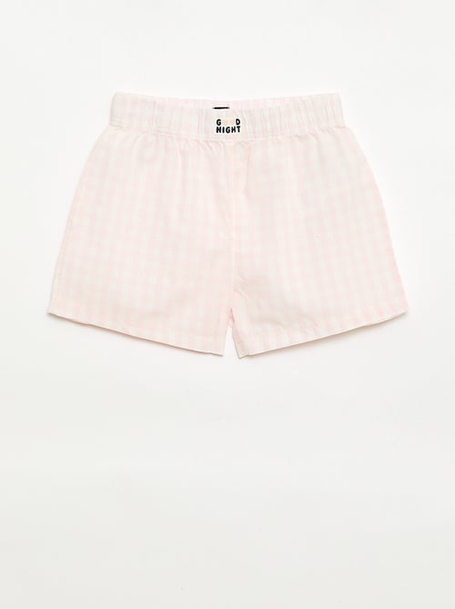 Set di 2 shorts da notte in popeline di cotone - Kiabi