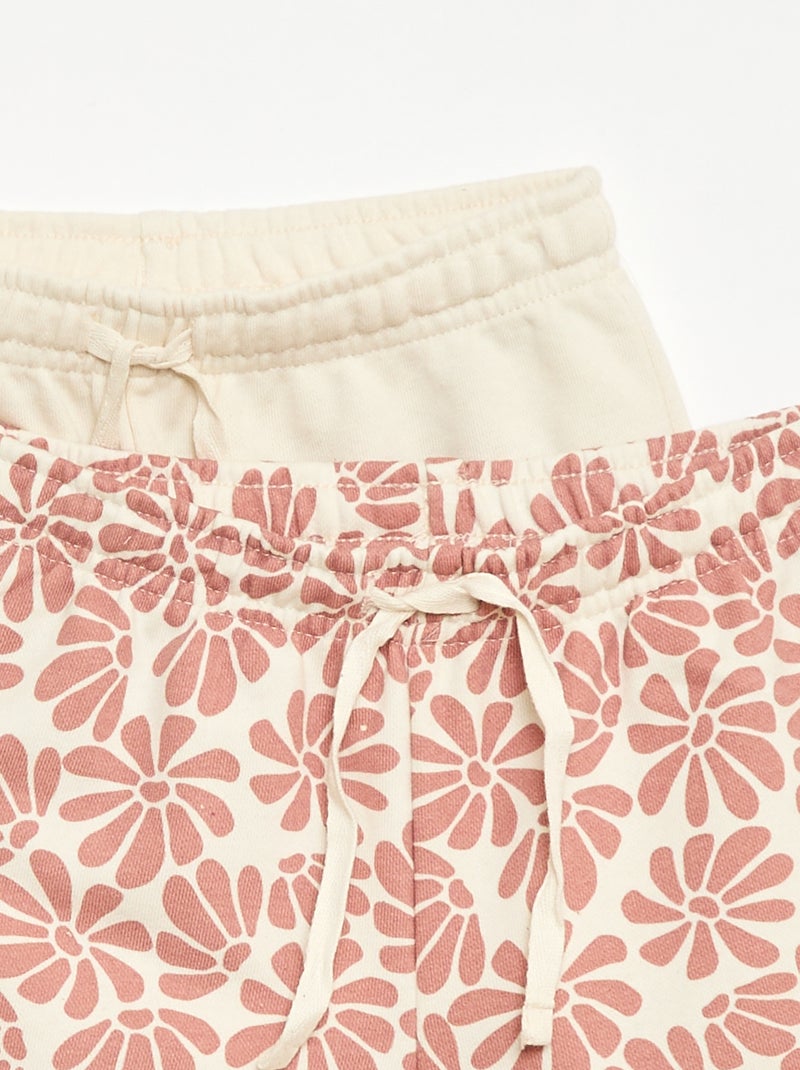 Set di 2 shorts in cotone Beige - Kiabi