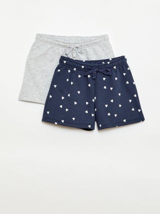 Set di 2 shorts in cotone