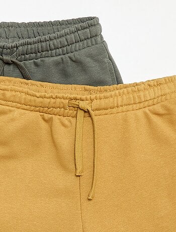 Set di 2 shorts in cotone tinta unita