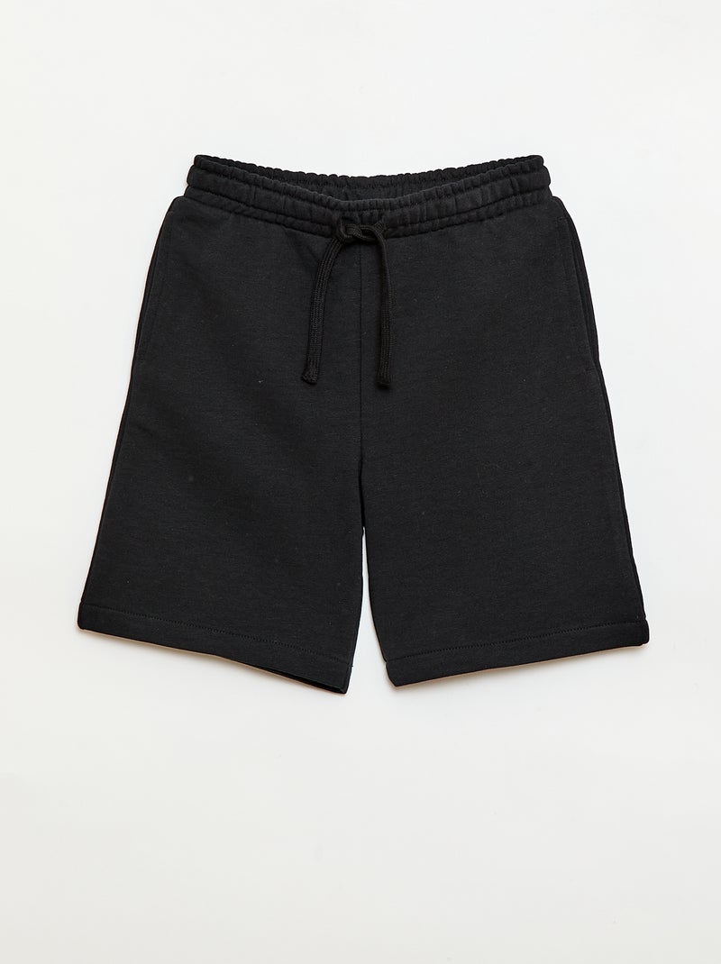 Set di 2 shorts in cotone tinta unita Nero - Kiabi