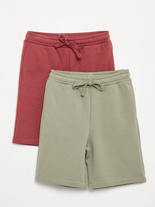 Set di 2 shorts in cotone tinta unita - Kiabi