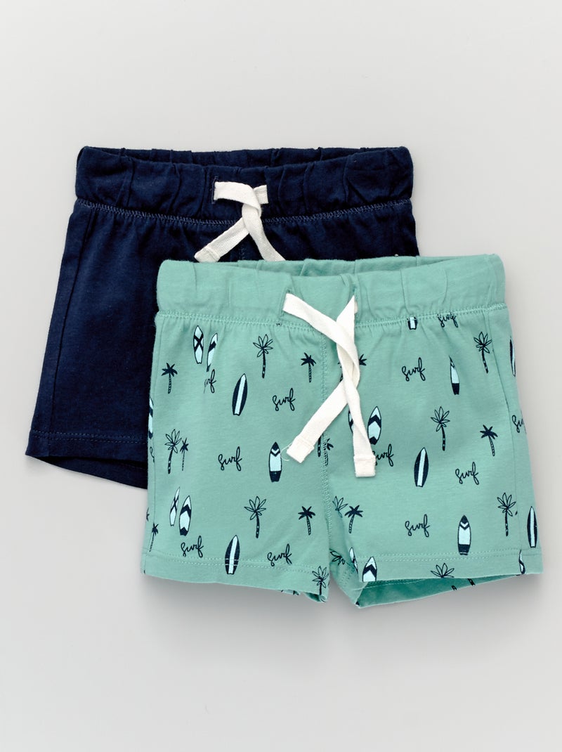 Set di 2 shorts in jersey BLU - Kiabi