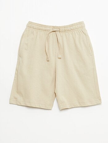 Set di 2 shorts in jersey di cotone tinta unita