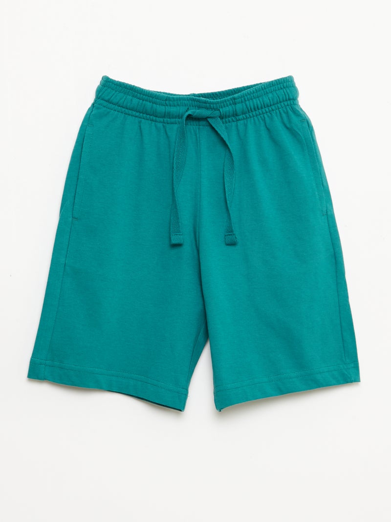 Set di 2 shorts in jersey di cotone tinta unita Beige - Kiabi
