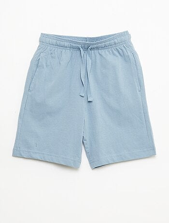 Set di 2 shorts in jersey di cotone tinta unita