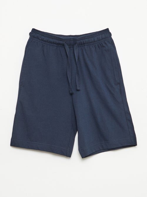 Set di 2 shorts in jersey di cotone tinta unita - Kiabi Set di 2 shorts in jersey di cotone tinta unita - Kiabi