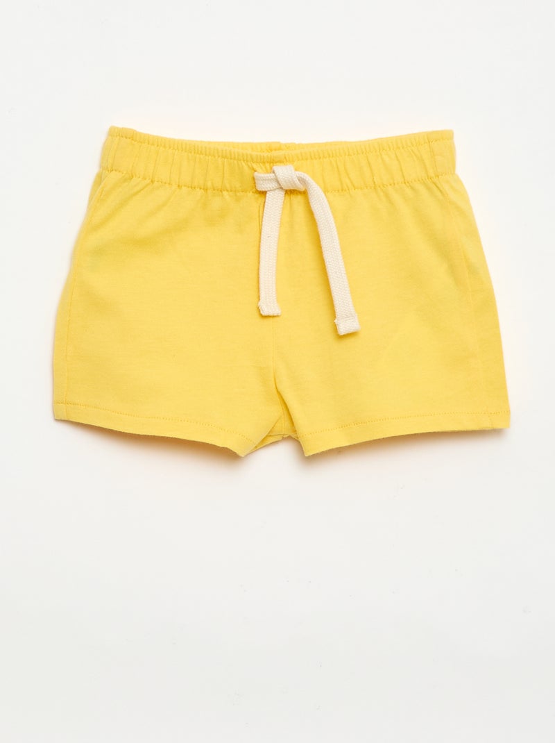 Set di 2 shorts in jersey Giallo - Kiabi