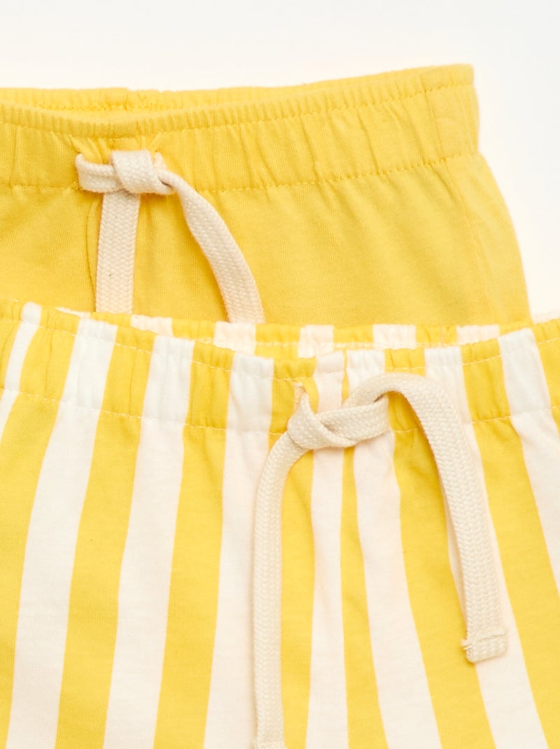 Set di 2 shorts in jersey Giallo - Kiabi