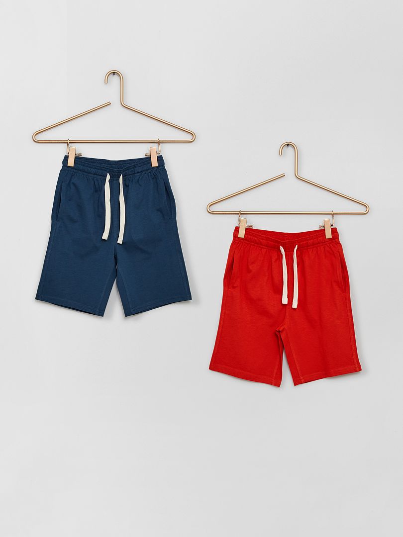 Set di 2 shorts in jersey ROSSO - Kiabi