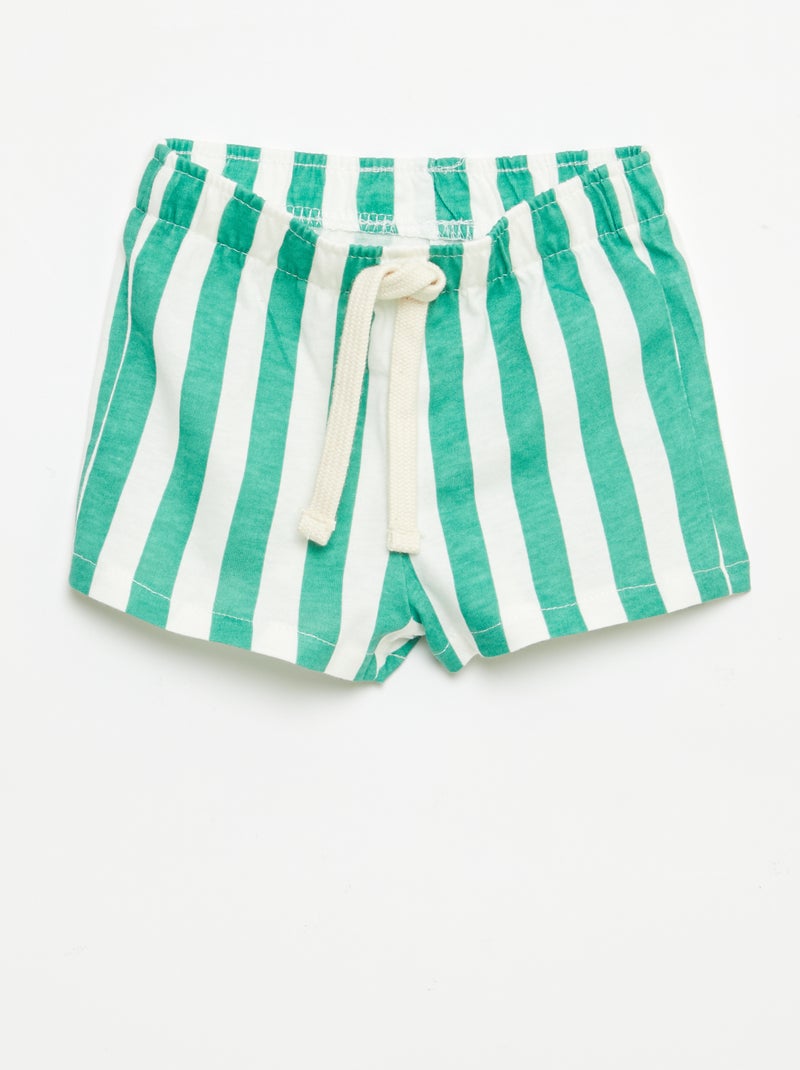 Set di 2 shorts in jersey Verde - Kiabi