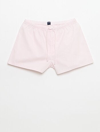 Set di 2 shorts popeline con coulisse in cotone