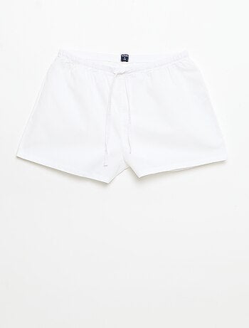 Set di 2 shorts popeline con coulisse in cotone