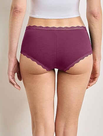 Set di 2 shorty con bordi in pizzo