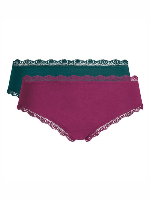 Set di 2 shorty con bordi in pizzo - Kiabi
