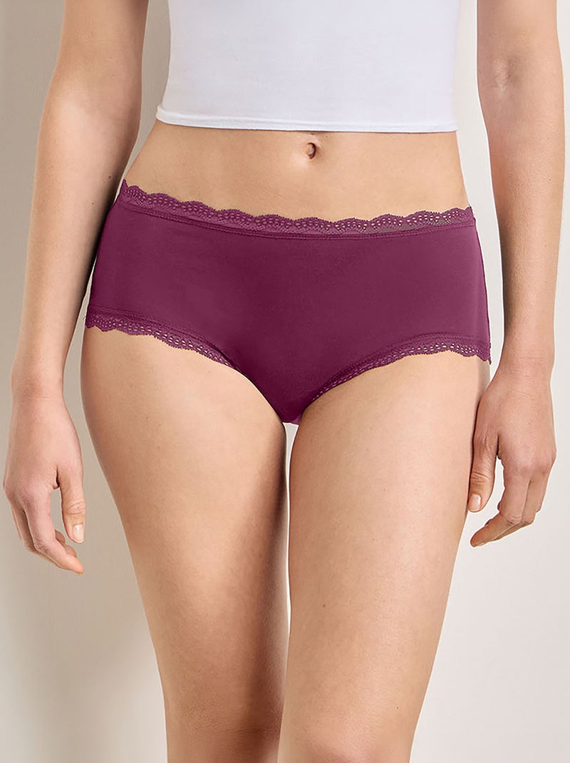 Set di 2 shorty con bordi in pizzo Rosa - Kiabi