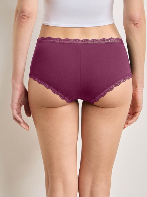 Set di 2 shorty con bordi in pizzo - Kiabi