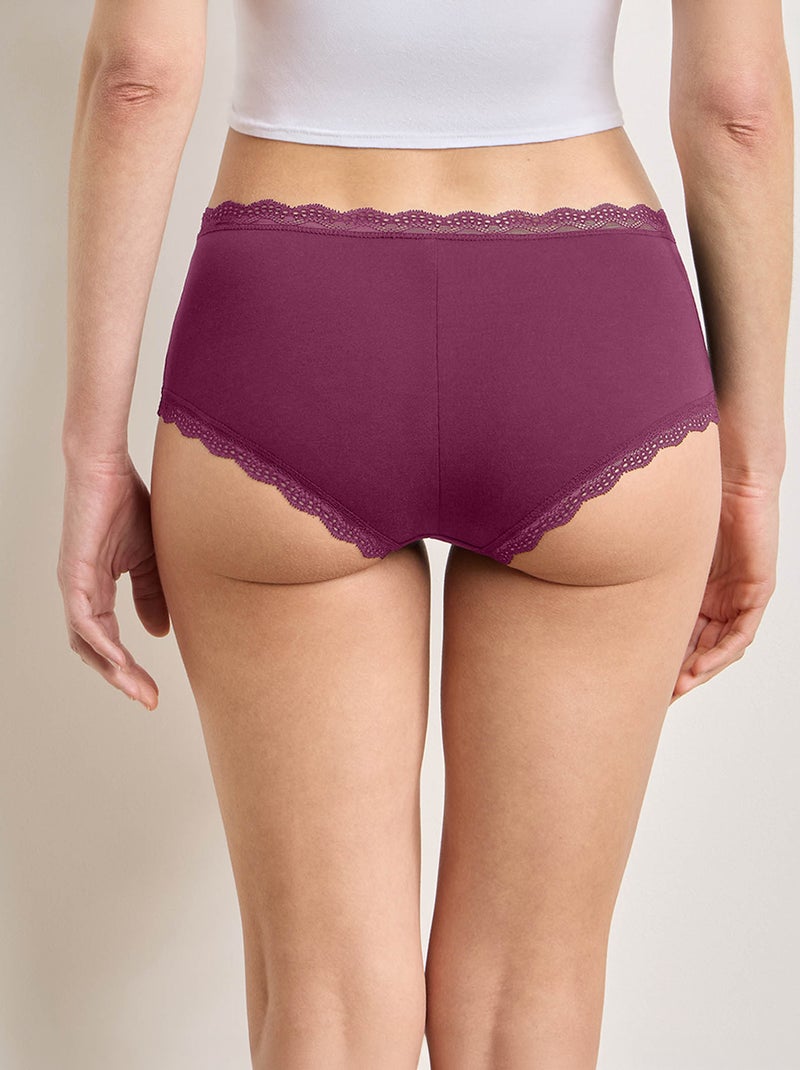 Set di 2 shorty con bordi in pizzo Rosa - Kiabi