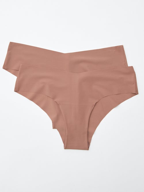 Set di 2 shorty invisibili in microfibra - Kiabi