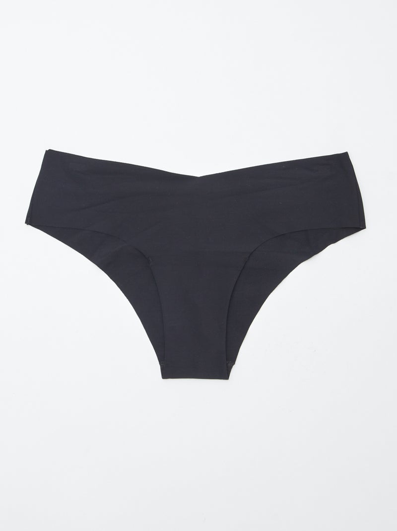 Set di 2 shorty invisibili in microfibra Nero - Kiabi
