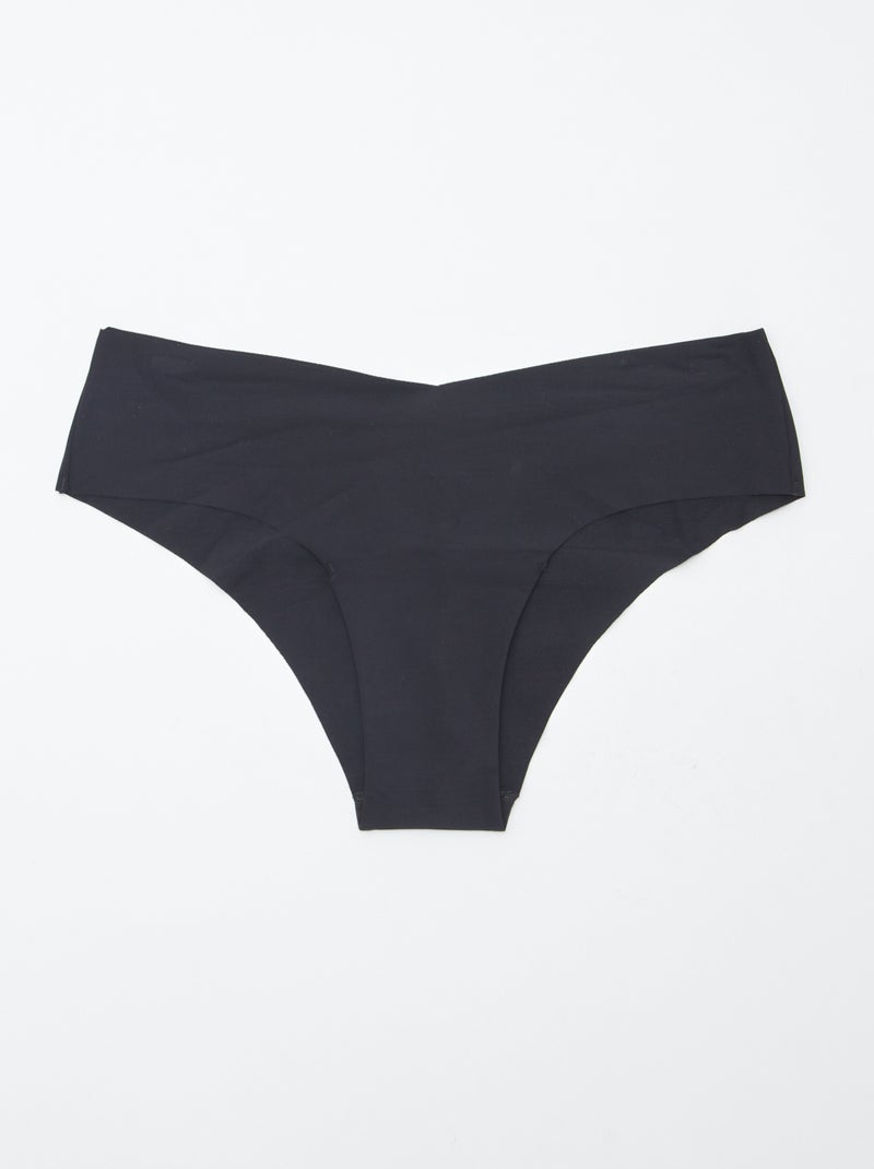 Set di 2 shorty invisibili in microfibra Nero - Kiabi