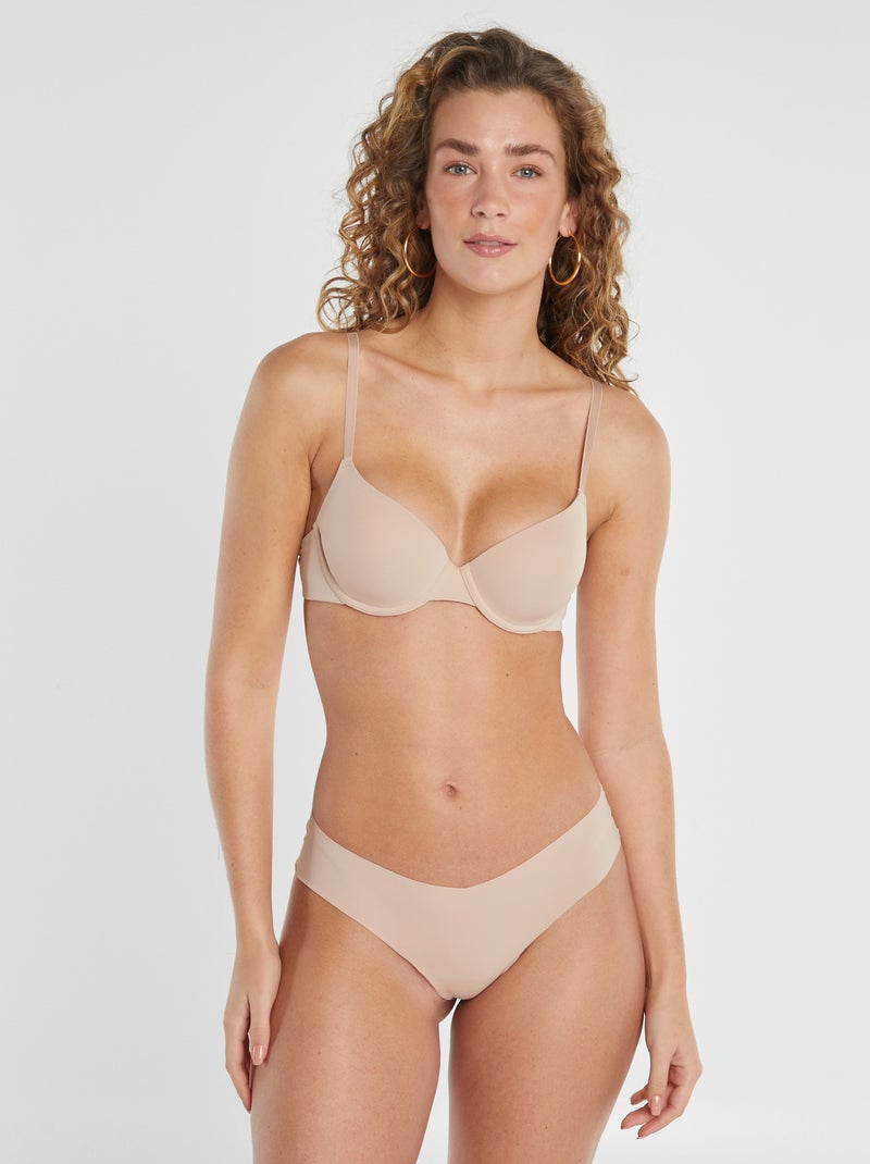 Set di 2 shorty invisibili in microfibra ROSA - Kiabi