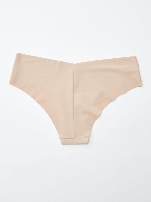 Set di 2 shorty invisibili in microfibra - Kiabi