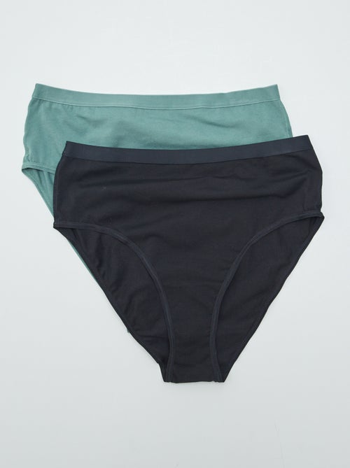 Set di 2 slip a vita alta - collezione facile da indossare - Kiabi